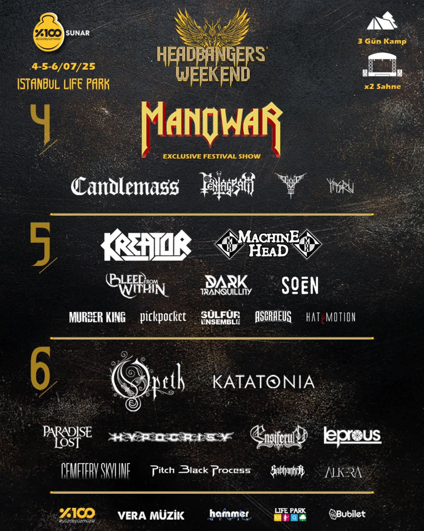 Headbangers’ Weekend 3. Gün: Opeth, Katatonia, Paradise Lost, Hypocrisy, Ensiferum, Leprous, Cemetery Skyline, Pitch Black Process, Sabhankra, Alkera