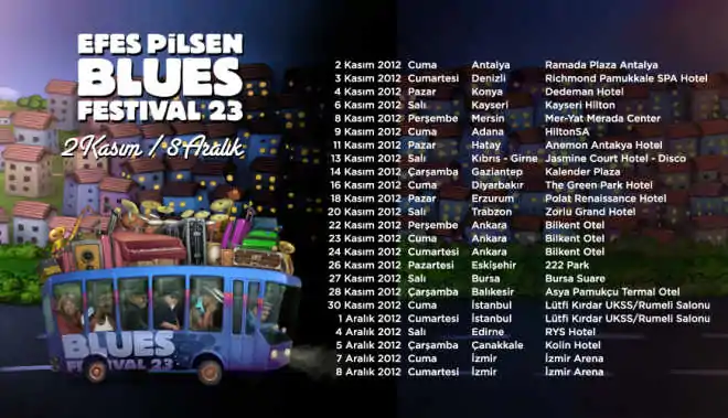 efespilsen blues festivali program